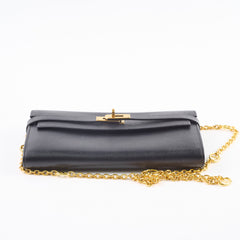 Hermes Kelly Wallet Epsom Noir D Stamp