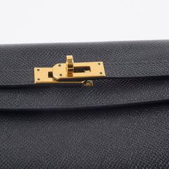 Hermes Kelly Wallet Epsom Noir D Stamp