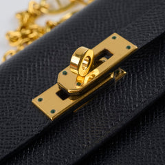 Hermes Kelly Wallet Epsom Noir D Stamp