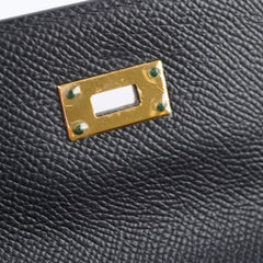 Hermes Kelly Wallet Epsom Noir D Stamp