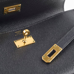 Hermes Kelly Wallet Epsom Noir D Stamp