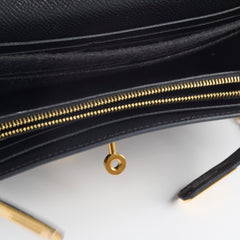 Hermes Kelly Wallet Epsom Noir D Stamp