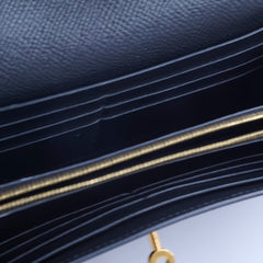 Hermes Kelly Wallet Epsom Noir D Stamp