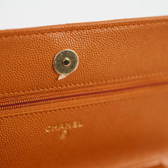 Chanel Wallet On Chain WOC Caviar 21A Caramel (Microchipped)