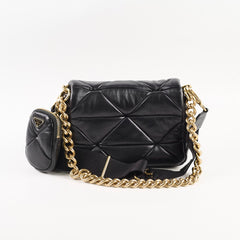 Prada Pattina In Pelle Black Crossbody