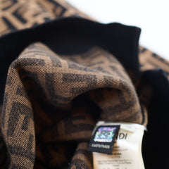 Fendi Knit Long Sleeve Sweater Brown Zucca Size 36