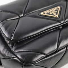 Prada Pattina In Pelle Black Crossbody