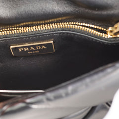 Prada Pattina In Pelle Black Crossbody