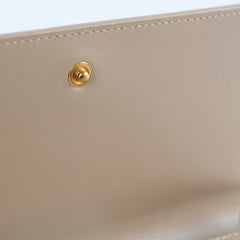 Saint Laurent Phone Holder On Chain Dark Beige