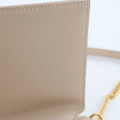 Saint Laurent Phone Holder On Chain Dark Beige