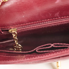 Chanel Mini Rectangular Chevron Calfskin Burgundy
