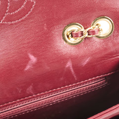 Chanel Mini Rectangular Chevron Calfskin Burgundy
