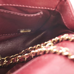 Chanel Mini Rectangular Chevron Calfskin Burgundy