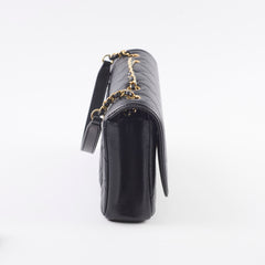 Chanel Small Filigree Flap Bag Black Caviar