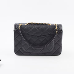 Chanel Small Filigree Flap Bag Black Caviar