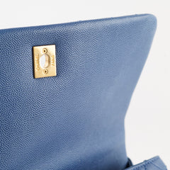 Chanel Coco Handle Medium Caviar Blue