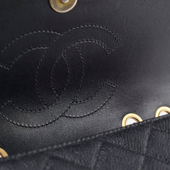 Chanel Small Filigree Flap Bag Black Caviar