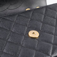 Chanel Small Filigree Flap Bag Black Caviar