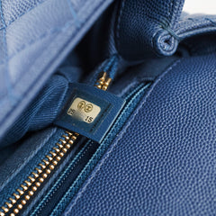 Chanel Coco Handle Medium Caviar Blue