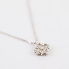 Van Cleef & Arpels Sweet Alhambra White Gold Necklace