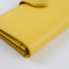 Prada Long Wallet Yellow