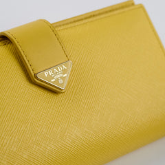 Prada Long Wallet Yellow