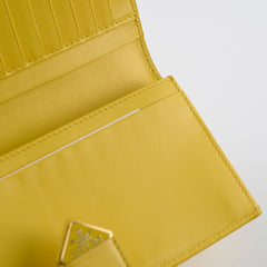Prada Long Wallet Yellow