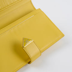 Prada Long Wallet Yellow