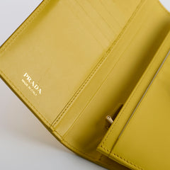 Prada Long Wallet Yellow