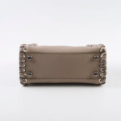 Fendi Mini Peekaboo Whipstitch Taupe/Python