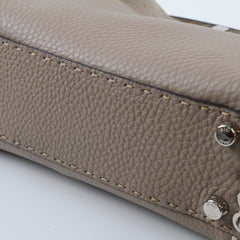 Fendi Mini Peekaboo Whipstitch Taupe/Python
