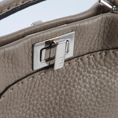 Fendi Mini Peekaboo Whipstitch Taupe/Python