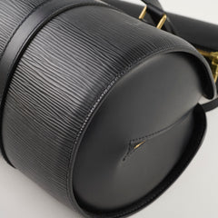 Louis Vuitton Epi Soufflot Shoulder Bag Black (with mini bag)