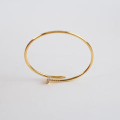 Cartier Juste un Clou JUC Small Diamonds Size 17 Yellow Gold Bracelet