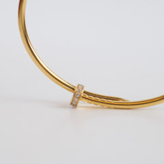 Cartier Juste un Clou JUC Small Diamonds Size 17 Yellow Gold Bracelet