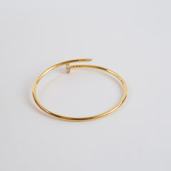 Cartier Juste un Clou JUC Small Diamonds Size 17 Yellow Gold Bracelet