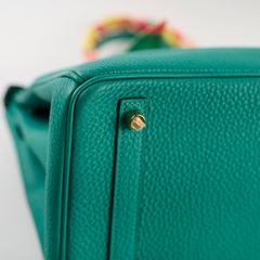 Hermes Birkin 30 Togo Blue Paon - Stamp D