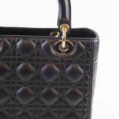 Christian Dior Lady Dior Medium Black Lambskin