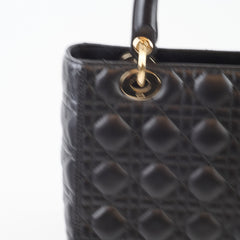 Christian Dior Lady Dior Medium Black Lambskin
