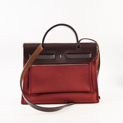 Hermes Herbag 31 PHW Rouge R Square Stamp