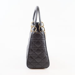 Christian Dior Lady Dior Medium Black Lambskin