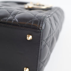 Christian Dior Lady Dior Medium Black Lambskin