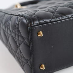 Christian Dior Lady Dior Medium Black Lambskin