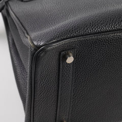 Hermes Birkin 35 Black Fjord Leather G in square (2003)