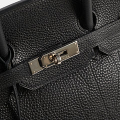 Hermes Birkin 35 Black Fjord Leather G in square (2003)