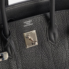 Hermes Birkin 35 Black Fjord Leather G in square (2003)