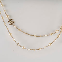 Chanel Pearl/Crystal Necklace 110-120 cm