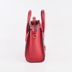 Celine Nano Luggage Tote Bag Red