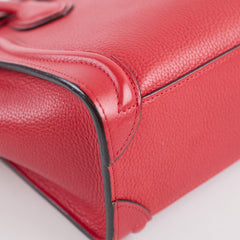 Celine Nano Luggage Tote Bag Red