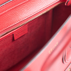 Celine Nano Luggage Tote Bag Red